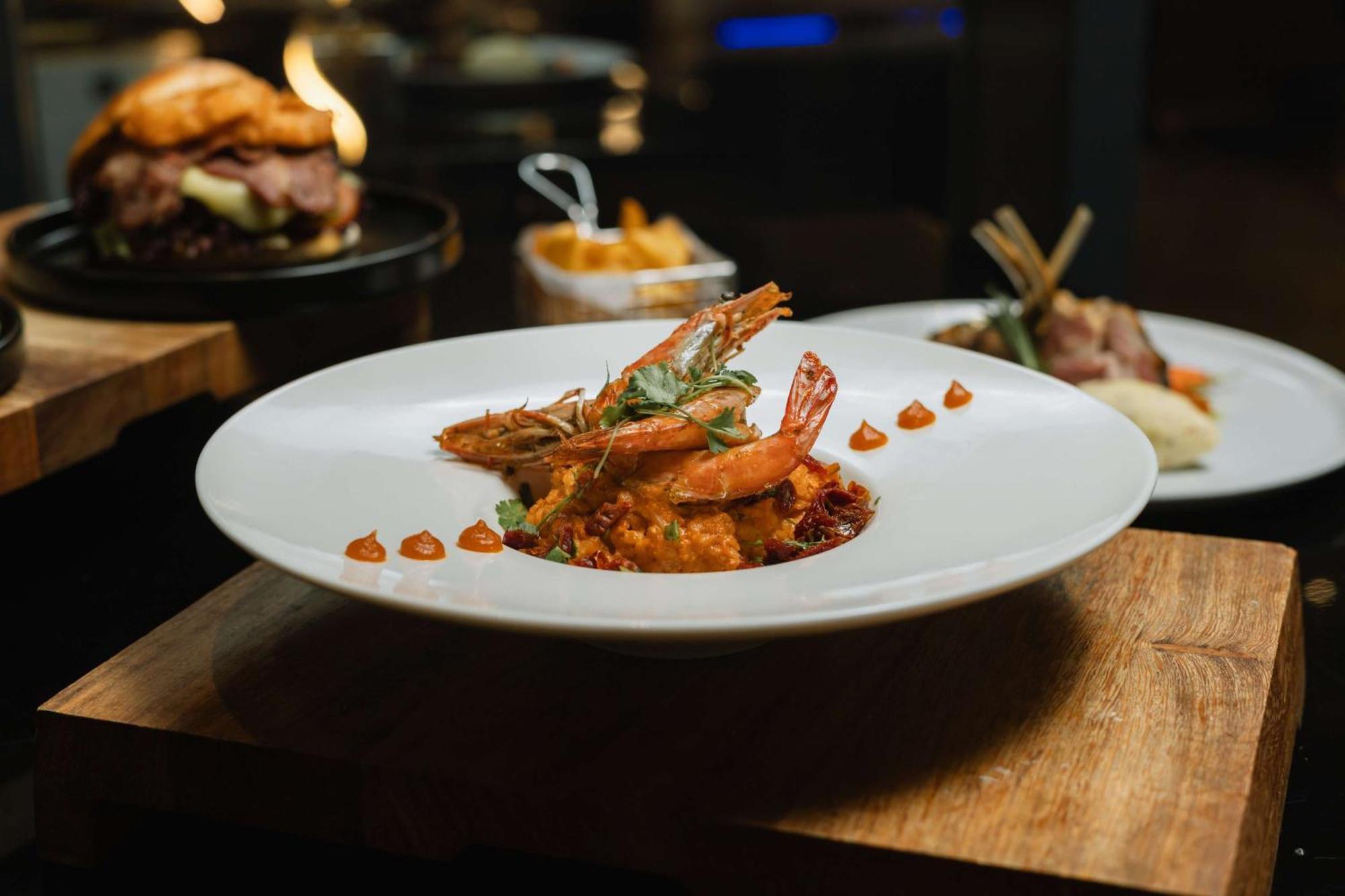伊丽莎白港丽笙布鲁酒店 外观 照片 A prawn dish at the restaurant